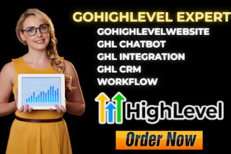 design gohighlevel business website ghl crm set up ghl chatbot integration