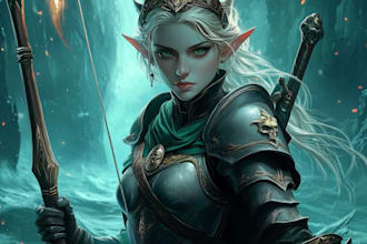 draw a amazing dnd party d and d character for you