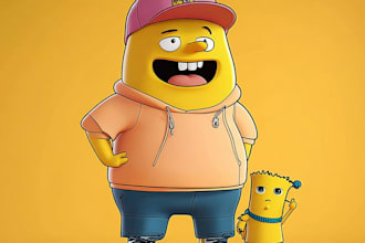 draw you yellow character simpson
