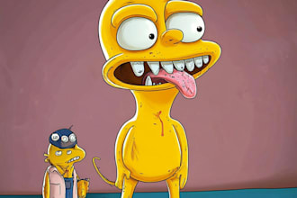 draw you as a yellow cartoon character