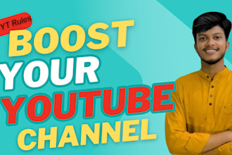 be your youtube video boosting manager for channel growth