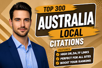 create 300 australia directory submissions for local SEO