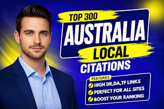 create 300 australia directory submissions for local SEO