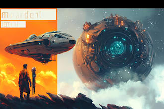 create sci fi illustrations
