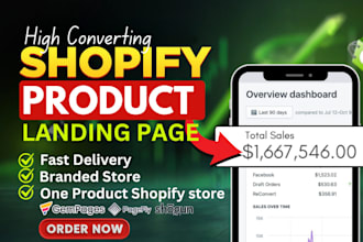 design shopify landing page shopify product page one product store pagefly