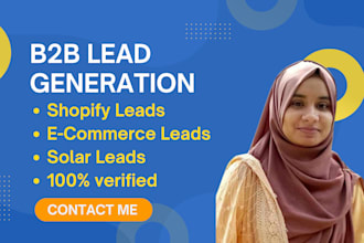 do shopify ecommerce leads, solar and b2b lead generation
