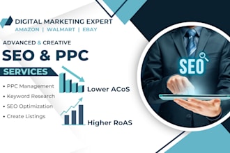 do amazon, walmart, ebay, shopify, PPC SEO ads
