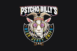 design awesome psycho billy logo