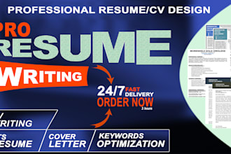 do professional CV, cover letter, portfolio, ats resume writing and design