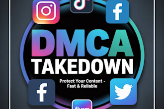 remove delete takedown facebook instagram tiktok reddit and google under dmca