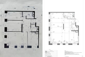 draw an architectural measurement plan from your sketch or 3d scan