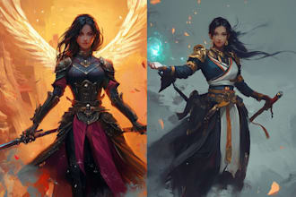 create fantasy character artwork