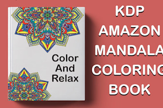 design mandala art, adult, children coloring book KDP ready