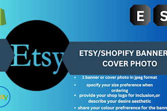 make you an awesome etsy banner or cover photo and shopify banner