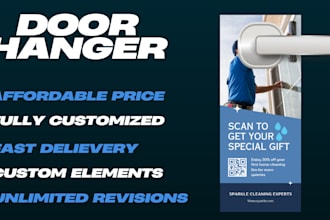 design attention grabbing cleaning service door hangers