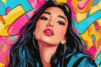 make pop art, doodles, cartoon illustration for anything