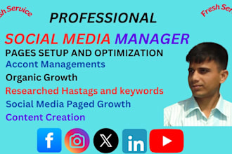 be your social media marketing manager also content creator