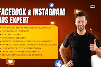 set up and manage facebook ads, meta ads manager, and shopify fb ads