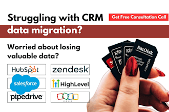 migrate data in hubspot, zendesk salesforce gohighlevel zoho pipedrive migration