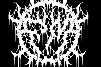 create black, death metal, grindcore deathcore band logo