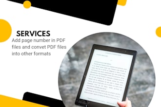 insert page numbers in PDF, ebooks and documents