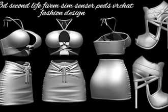 do 3d cloth for second life mesh vrchat sansar peds sims fivem fashion design