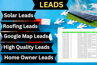 provide the best roofing solar leads, using google map leads