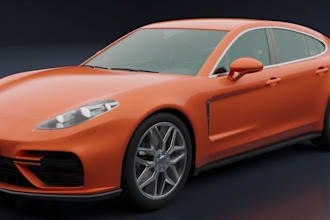 render 3dporsche car, 3d automotive car, control rig, truck render, autocad 3d