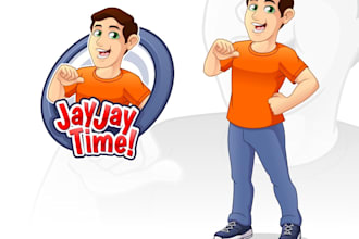 create a custom mascot cartoon character logo design