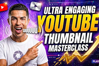design creative and professional youtube thumbnail