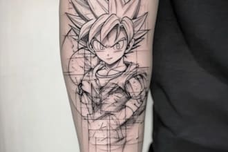 make your dream anime, manga tattoo design