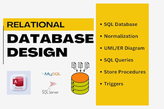 do sql database design, erd, sql query for sql server, mysql, access