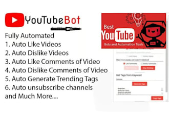 create livestreaming bot, youtube bot, tiktok, twitch bot