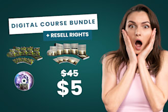 deliver 3 premium digital course with resell rights