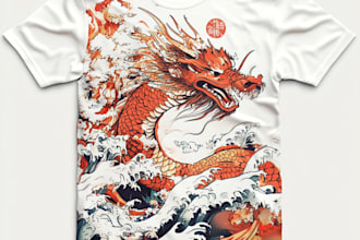 make japanese or anime streetwear style for t shirt