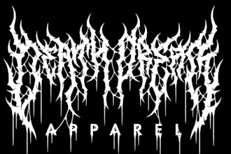 design you a brutal death metal, slamming, deathcore logo