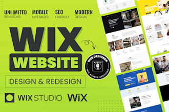 develop wix website design, wix studio website, redesign wix website