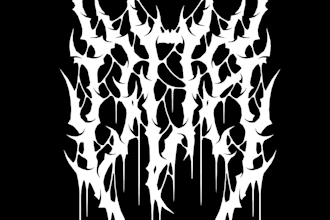 design death metal, black metal and heavy metal logo for your band