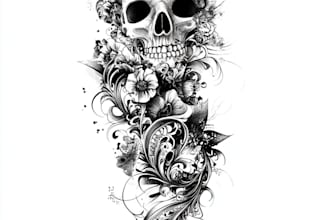 create unique custom sleeve tattoo design in any style