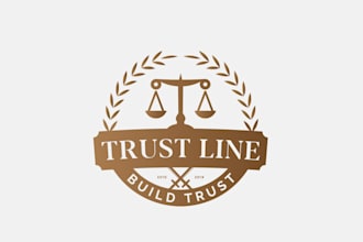 do a professional custom vintage law firm logo design