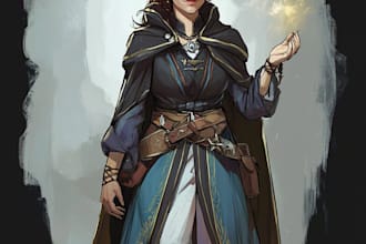 draw sci fi , cyberpunk , mocha, fantasy character design
