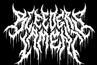 draw custom death metal logo for your need