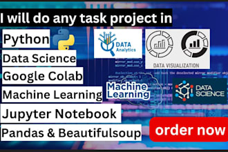 do python google collab jupyter notebook pandas numpy seaborn matplot projects