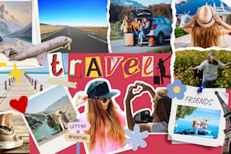 make scrapbook, vision board, photo collage or photo book for your images