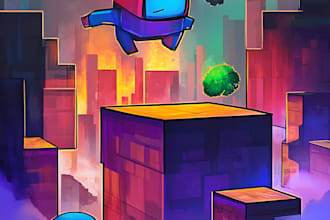 design a vibrant and stylish roblox icon