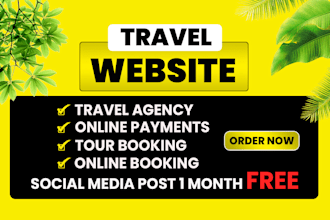 build professional travel agency website and booking website wordpress