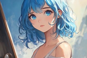 create anime, game, fanart, oc, with anime style