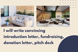 write convincing introduction letter, fundraising, donation letter, pitch deck