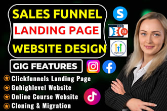 design systeme io sales funnel clickfunnels gohighlevel landing page ghl website