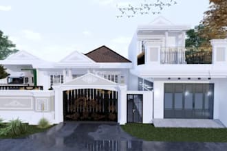 modernize morty house,3d luxury house classic design, décor interior, cgi render